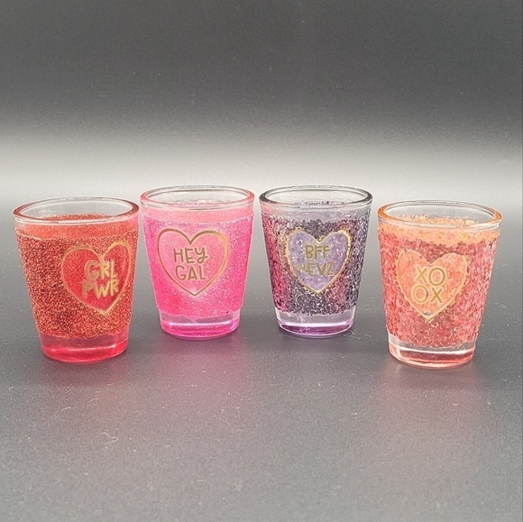 Glittery Graphic Shot Glasses Set of 4​​​ - Picture 2 of 6